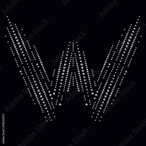 Rhinestone applique print for textile clothes in fashion luxury