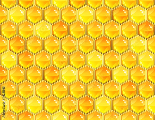 Seamless honeycomb background.