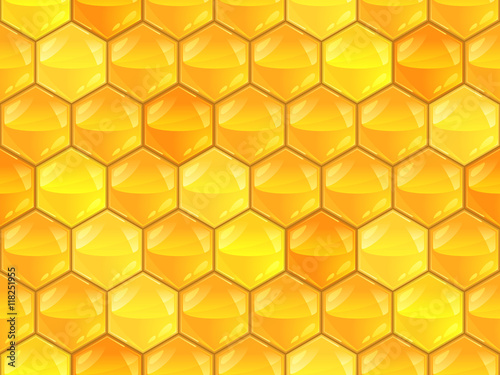 Seamless honeycomb background.