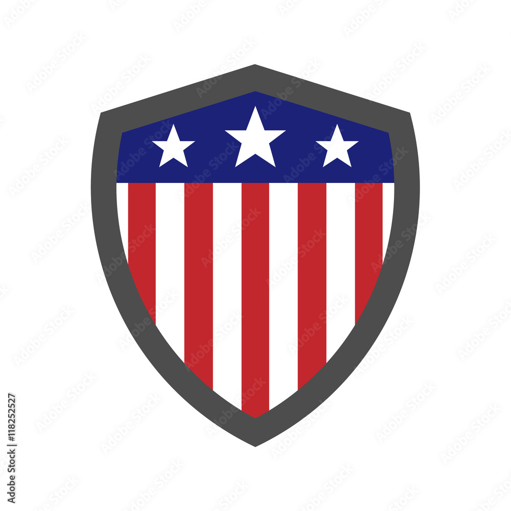 Shield with American Flag Shield with American Flag