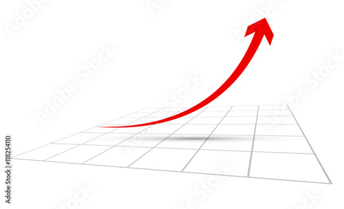 grafico, istogramma, freccia,