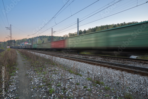 train moving at high speed