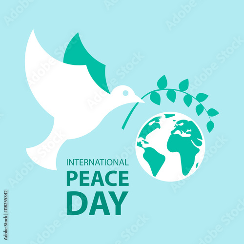 Wallpaper Mural Peace dove with olive branch for International Peace Day poster Torontodigital.ca