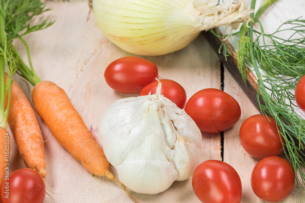 Ingredients for pickled vegetables. Ingredients for pickled vegetables.