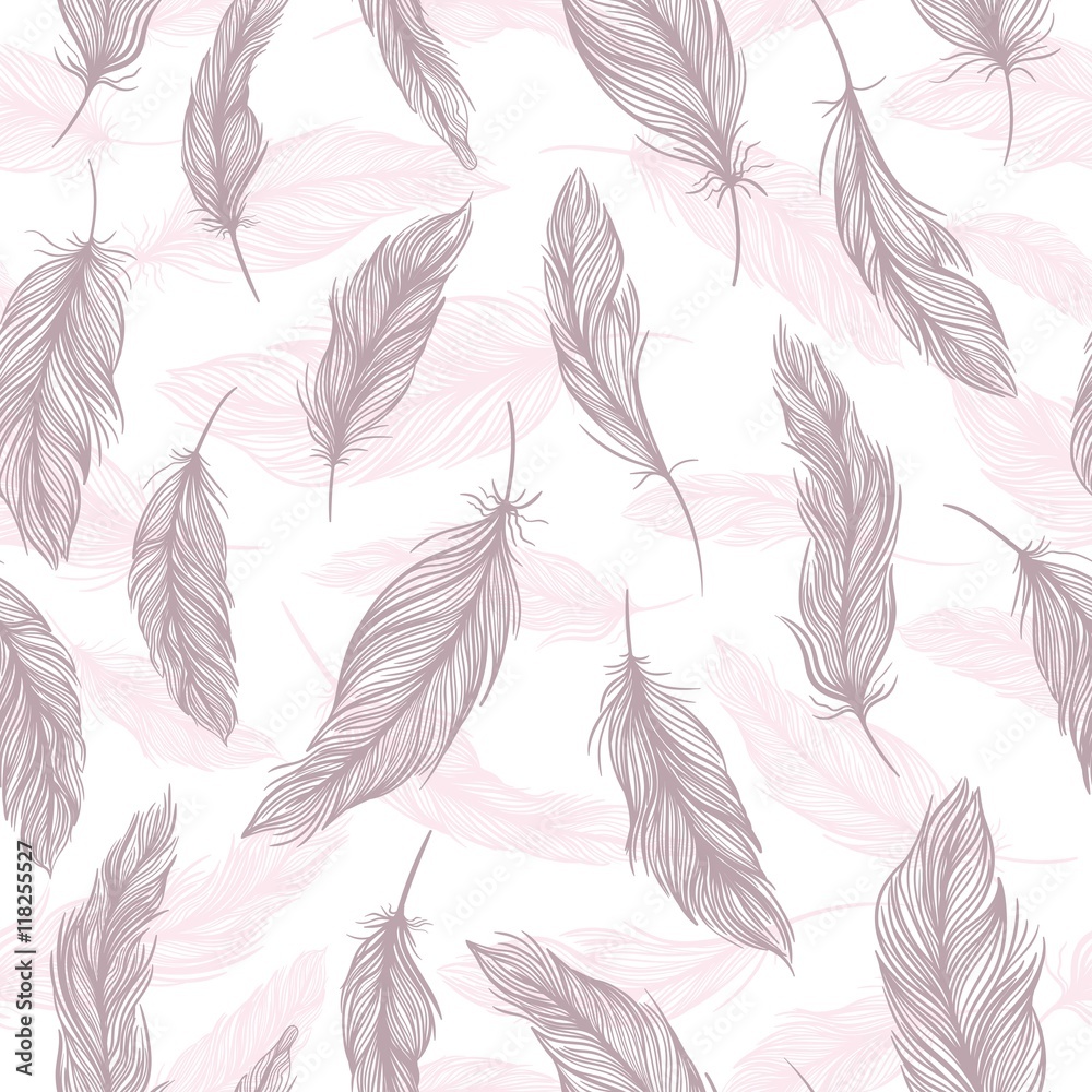 Tender Vector Feather Pattern