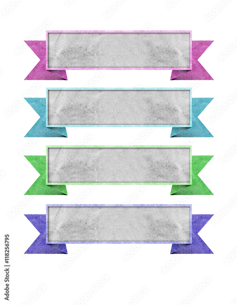recycled paper stick on white background recycled paper stick on white background