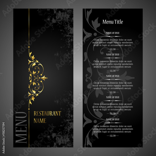 Vector restaurant menu design