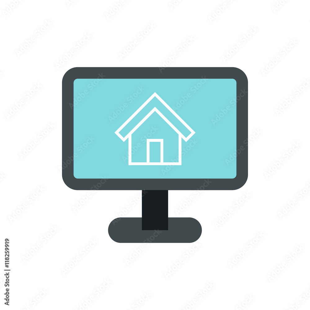 Layout of house icon in flat style isolated on white background. Structure symbol Layout of house icon in flat style isolated on white background. Structure symbol