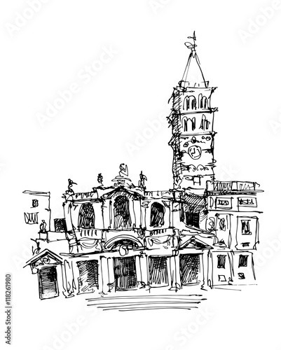 travel card design, basilica papale santa maria maggiore