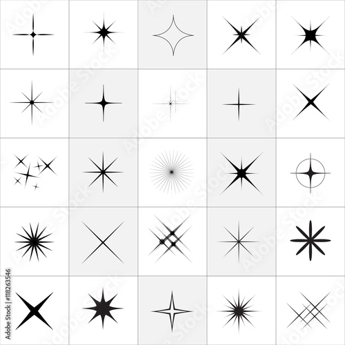 Big collection of sparkle vector. Sparkles white symbols. Sparkle star. Symbols sparkling stars. Sparkles icon.