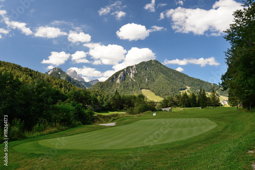 Golf course in Kranjska Gora, Slovenia