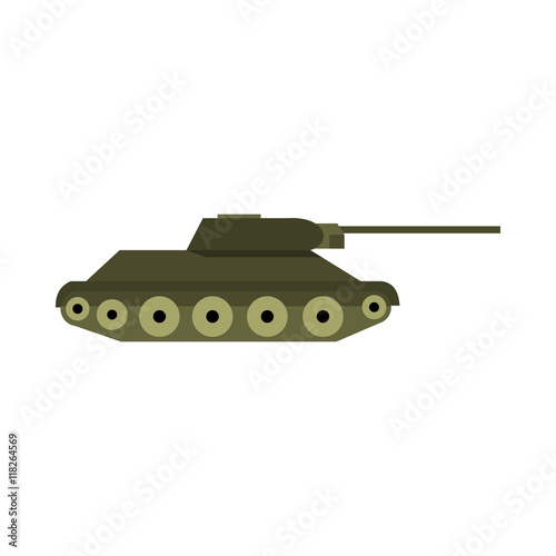 Tank icon in flat style on a white background