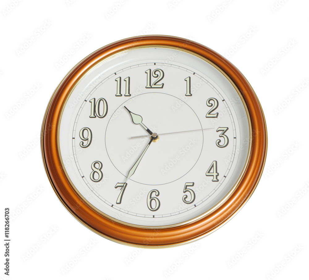 Wall clock isolated on white Wall clock isolated on white