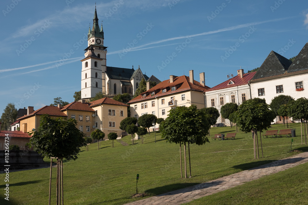 Square of historic european city Kremnica