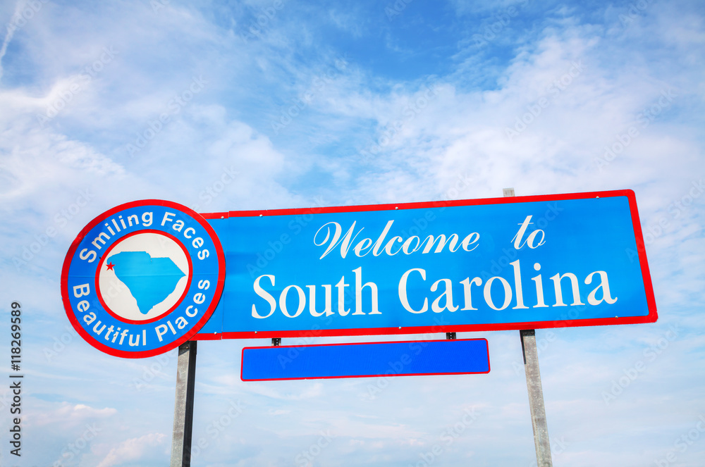 Welcome to South Carolina sign