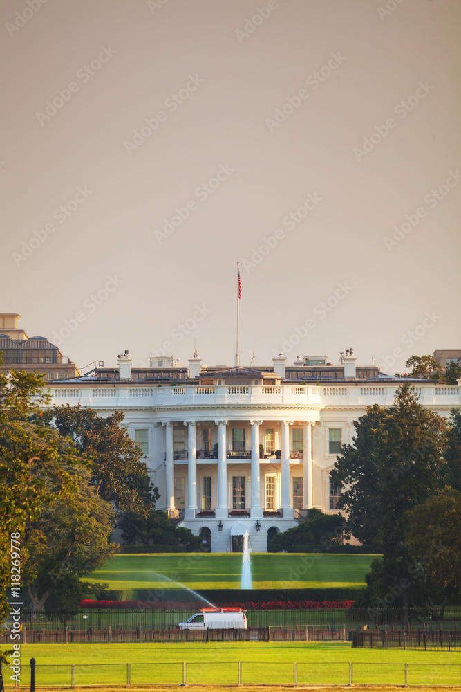 The White House building in Washington, DC