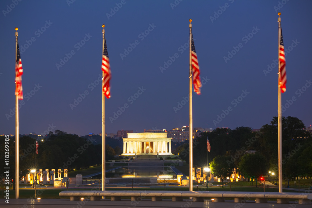 Abraham Lincoln memorial in Washington, DC