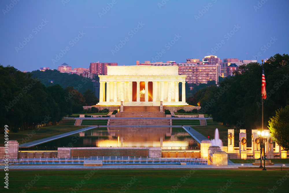 Abraham Lincoln memorial in Washington, DC