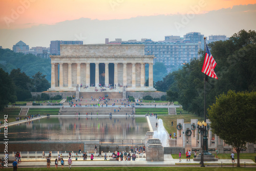 Abraham Lincoln memorial in Washington, DC
