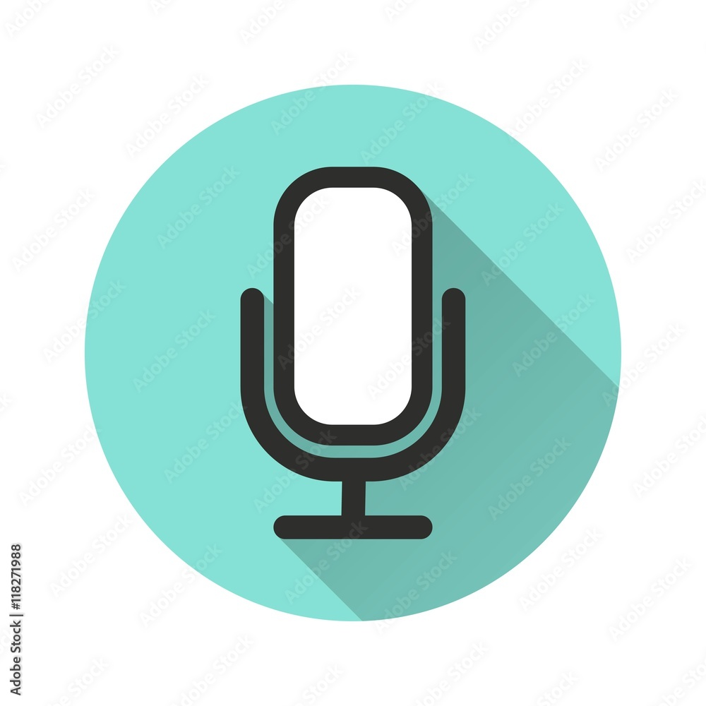 Microphone vector icon. Microphone vector icon.