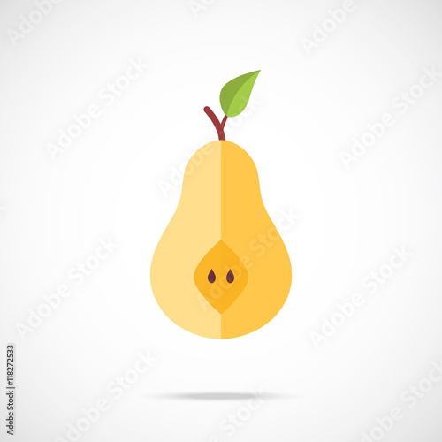 Vector pear slice icon