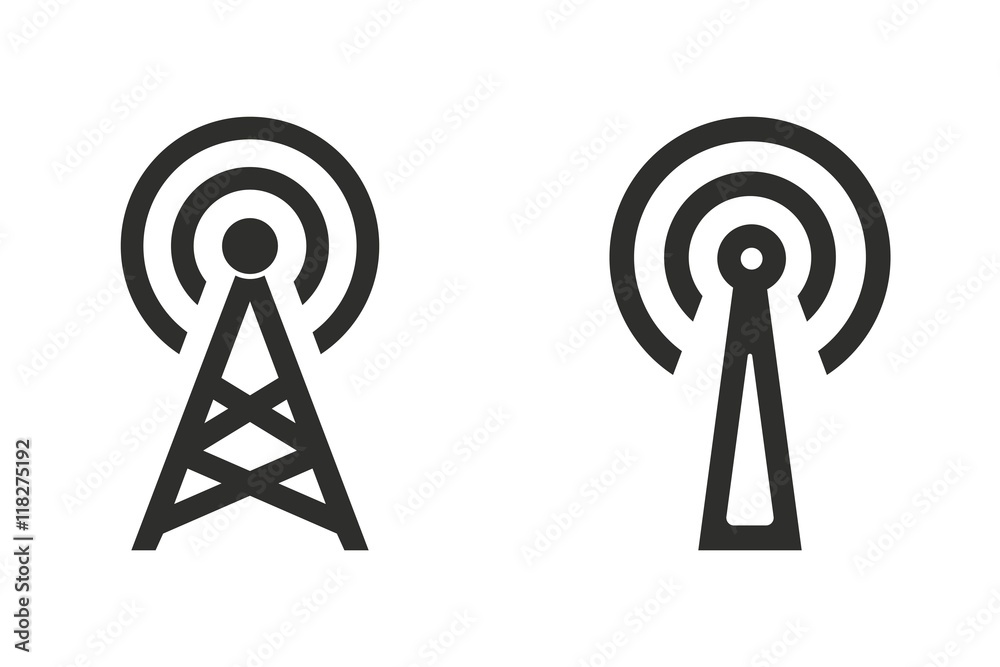 Communication tower - vector icon. Communication tower - vector icon.