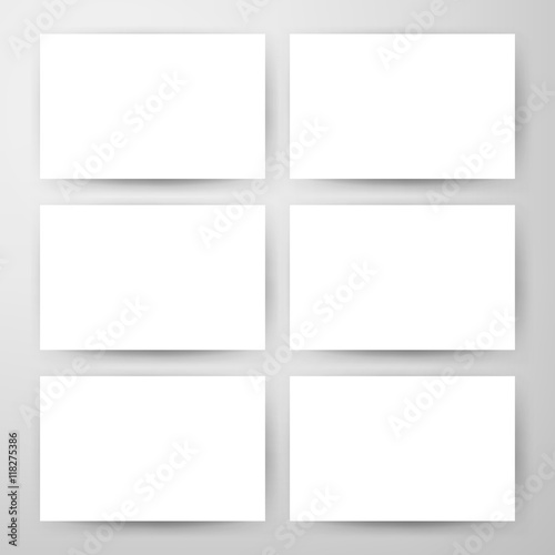 Empty Horizontal Cards Mockup