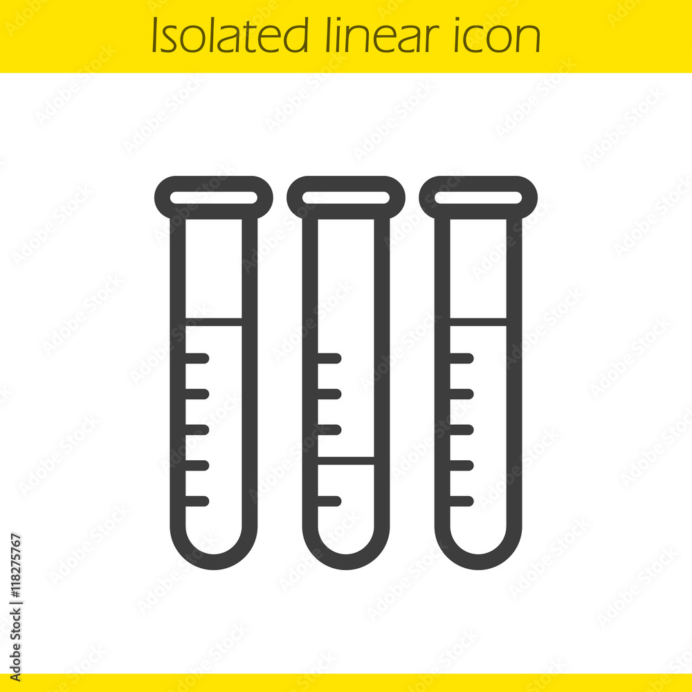 Test tubes linear icon Test tubes linear icon