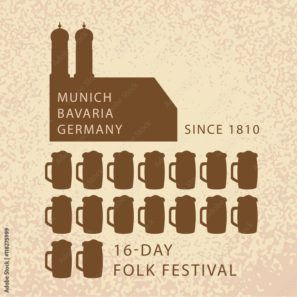 Beer infographics. of Oktoberfest in Munich, Germany.