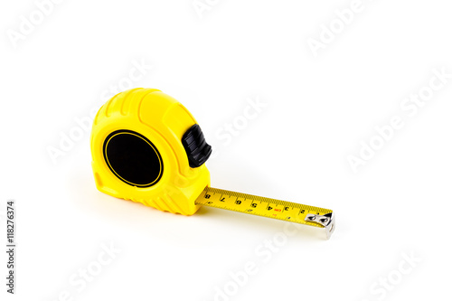 tape measure isolated white background steel tape © watchara tongnoi