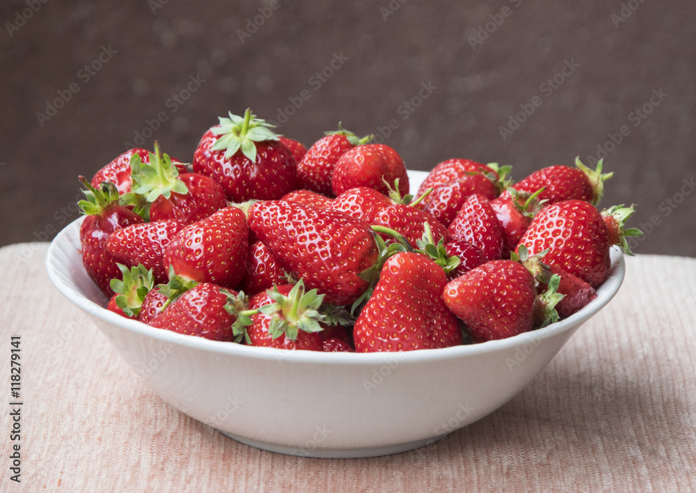 Fresh, red strawberries in plate. Fresh, red strawberries in plate.