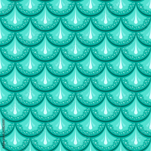 Seamless blue river fish scales