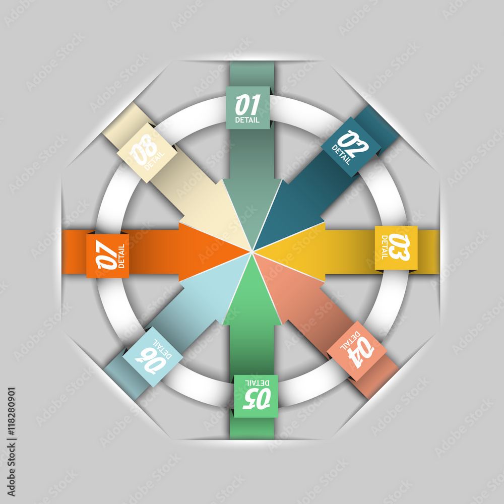 Business infographics element circular design for presentations Business infographics element circular design for presentations