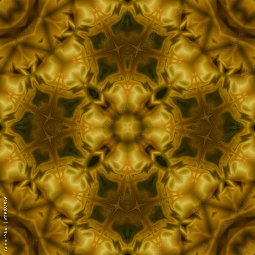 Kaleidoscopic design abstract ornament seamless texture, wavy pa