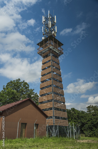 Observation tower Radejcin in summer day