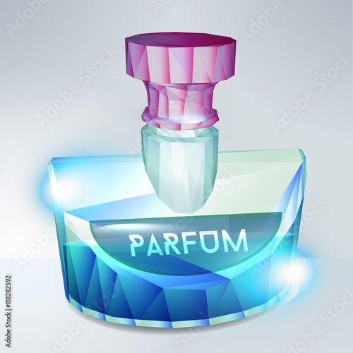 Vector illustration of the abstract perfume bottle, simple art for web and print design appealing for beauty and fashion theme.
