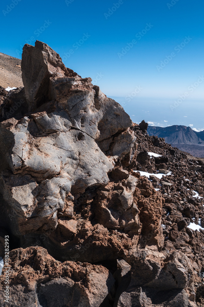 Wundervolle Aussicht - Gesteinsformationen auf dem Pico del Teide - Teneriffa - UNESCO Weltnaturerbe - Cañadas