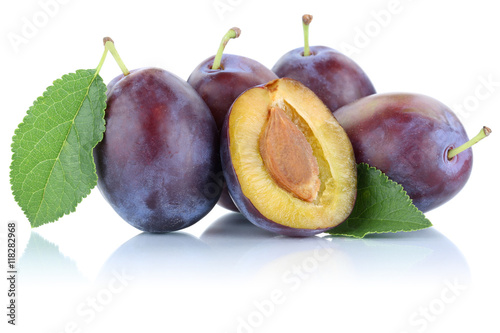 Zwetschgen Pflaumen Zwetschge Pflaume geschnitten frische Früch