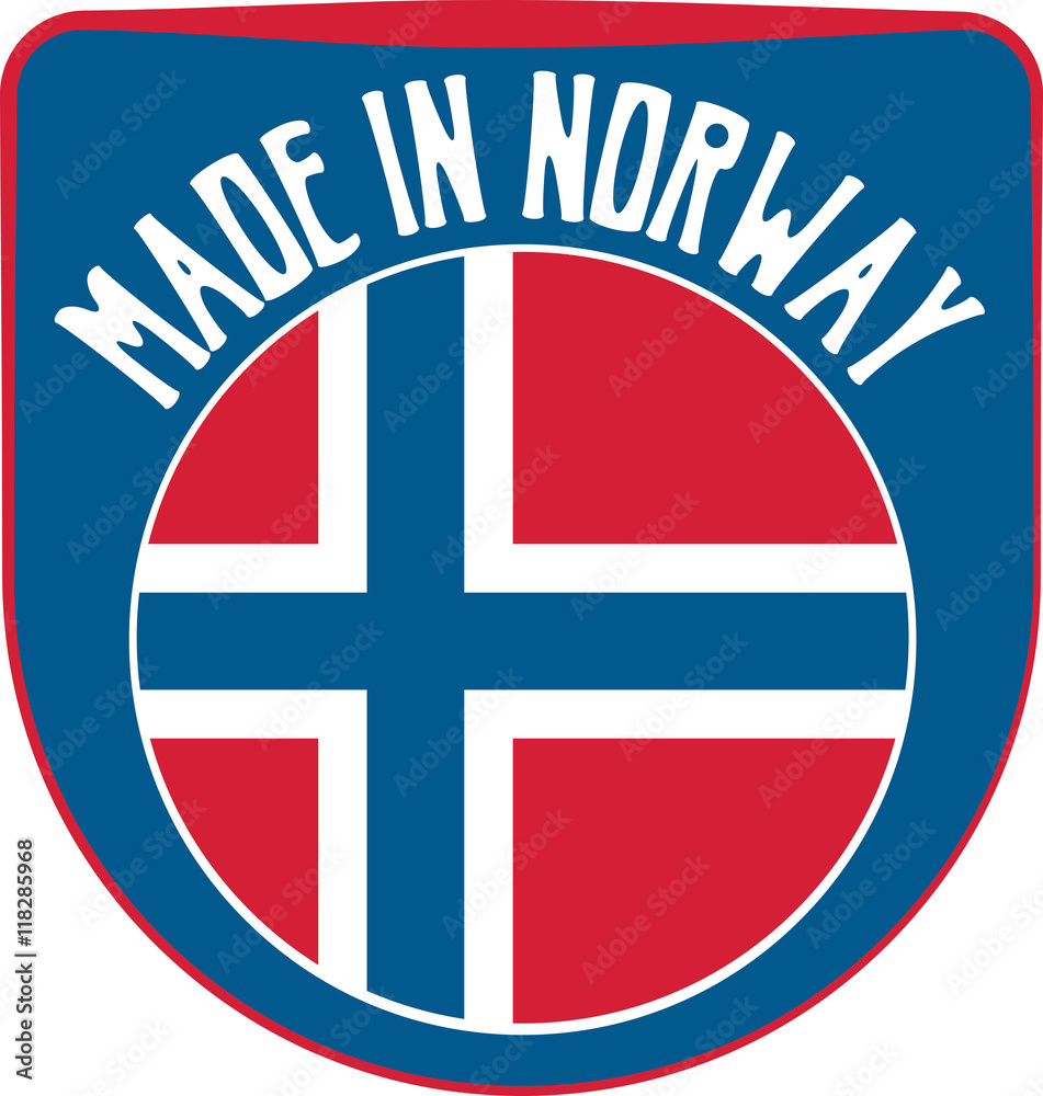 Obraz premium Made in Norway badge sign. Vector illustration