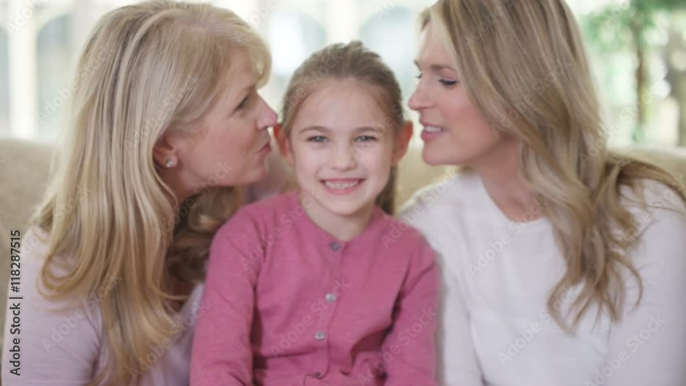 Portrait of 3 female generations of beautiful smiling family Portrait of 3 female generations of beautiful smiling family