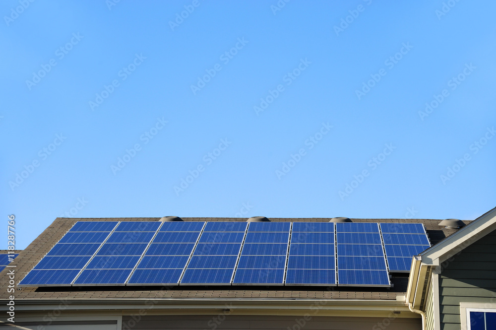 solar panel installed on the roof of apartment building solar panel installed on the roof of apartment building
