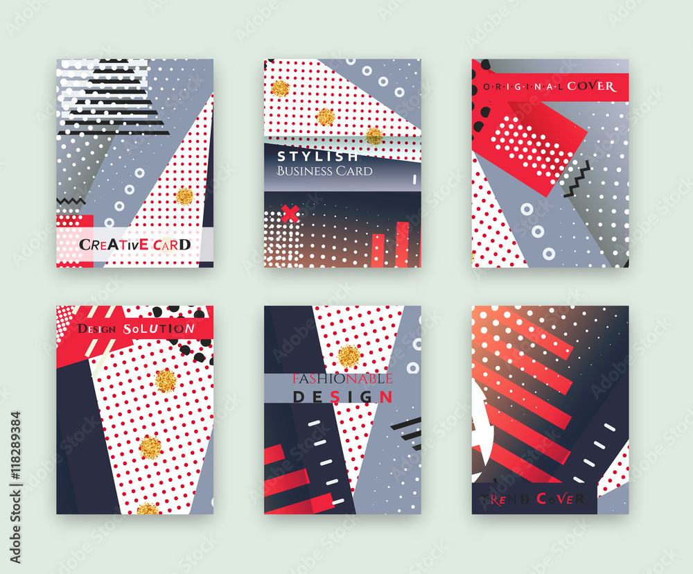 Fashionable original cover. Stylish business card. Design template bright solution, creative frame surface. Abstract composition, error texture, collection brochure 6 sheet, elements part construction
