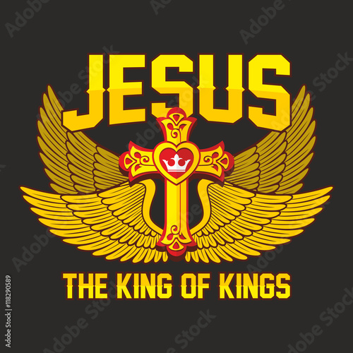 Bible lettering. Christian art. Jesus Christ - that's my King.