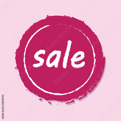Colored discount label. Sale tag. Special offer sticker. Sale stamp. Vector isolated object.