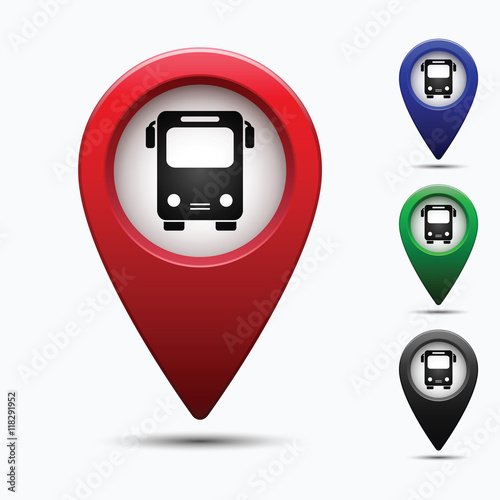 Colored map pointer with symbol showplace and lion .  For location maps. Mark icon. Sign for gps navigation. Index location on map. Pointer location. Vector isolated ilustration.