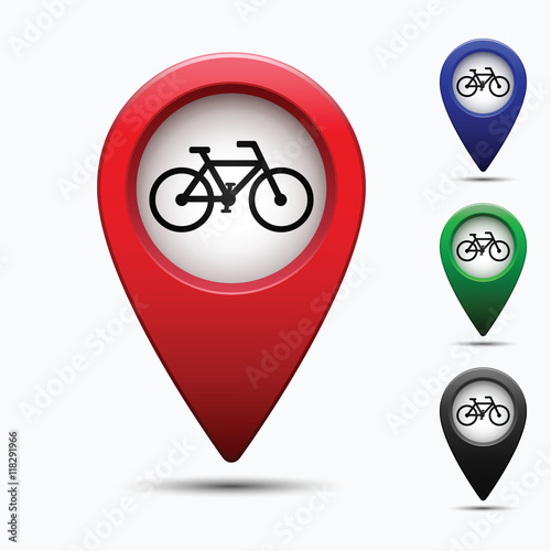 Colored map pointer with symbol showplace and lion .  For location maps. Mark icon. Sign for gps navigation. Index location on map. Pointer location. Vector isolated ilustration.