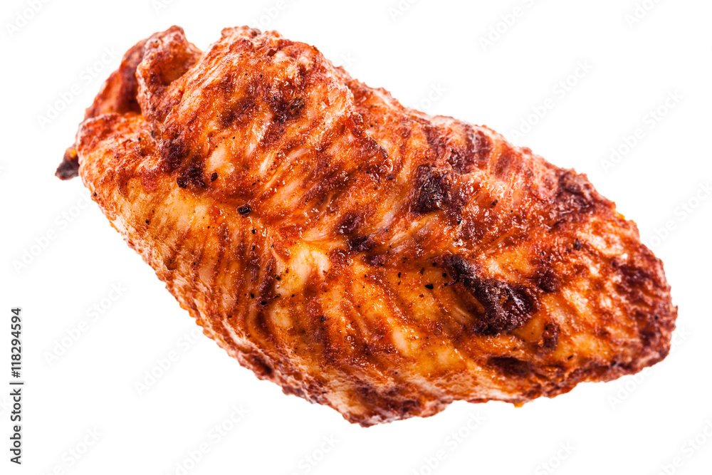 Chicken wing over white Chicken wing over white