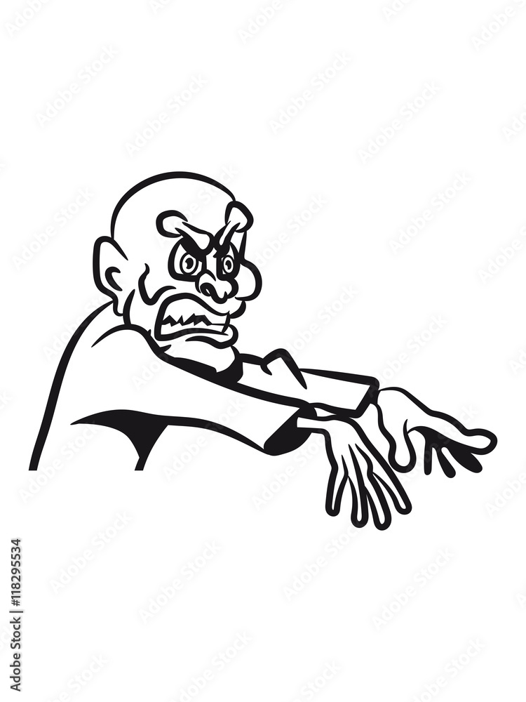 Fototapeta premium Zombie cool horror comic access