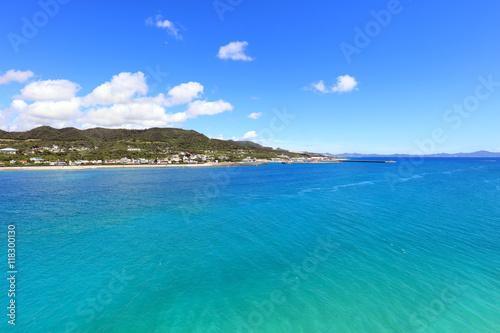 沖縄の美しい海と空