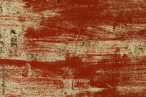 grunge metal texture with cracked red paint